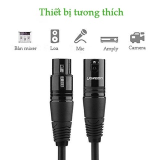 Cáp XLR UGREEN 20714 20713 20716 AV130 (Cáp Canon nối dài MICRO,Male to Female)