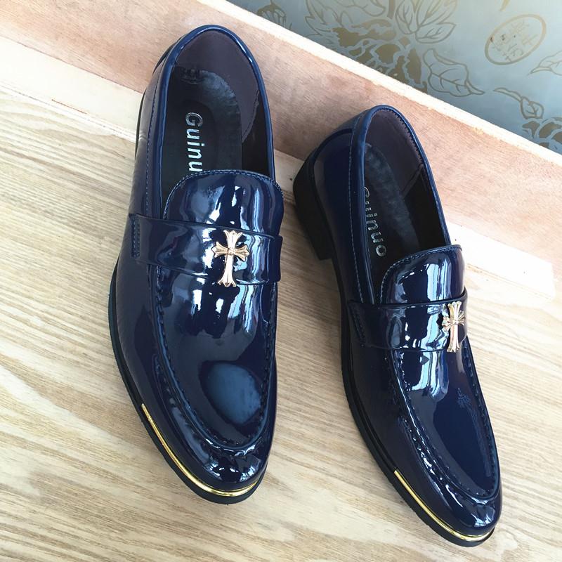 ✥Giày Tây Da Bóng Mũi Nhọn Phong Cách Anh Quốc Thời Trang Xuân Thu Mới Cho Nam