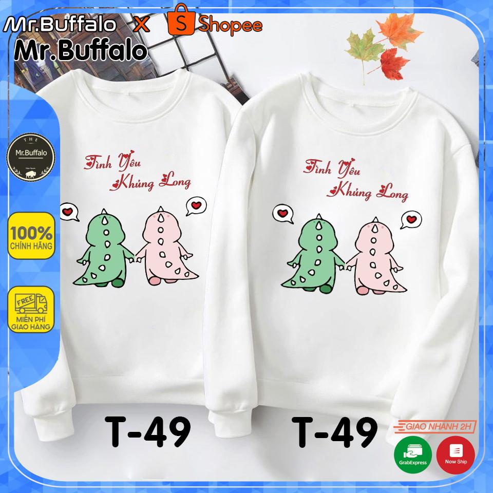 Áo nỉ đôi sweater nam nữ - áo đôi thu đông freesize từ 40kg-60kg
