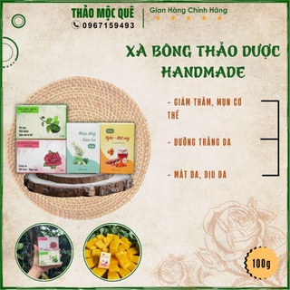 Xà phòng thảo dược nghệ chiết xuất tinh chất mật ong - Xà bông trắng da khử thâm từ mướp đắng, tràm trà an toàn