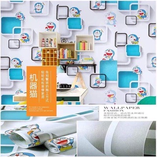 10 mét giấy dán tường sẵn keo doremon siêu đẹp