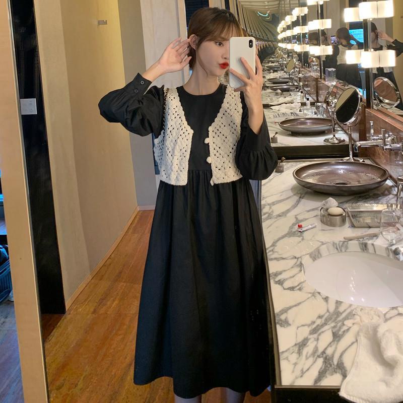 Set Áo Tay Phồng Dài Phối Chân Váy Ôm Eo Thời Trang Mới