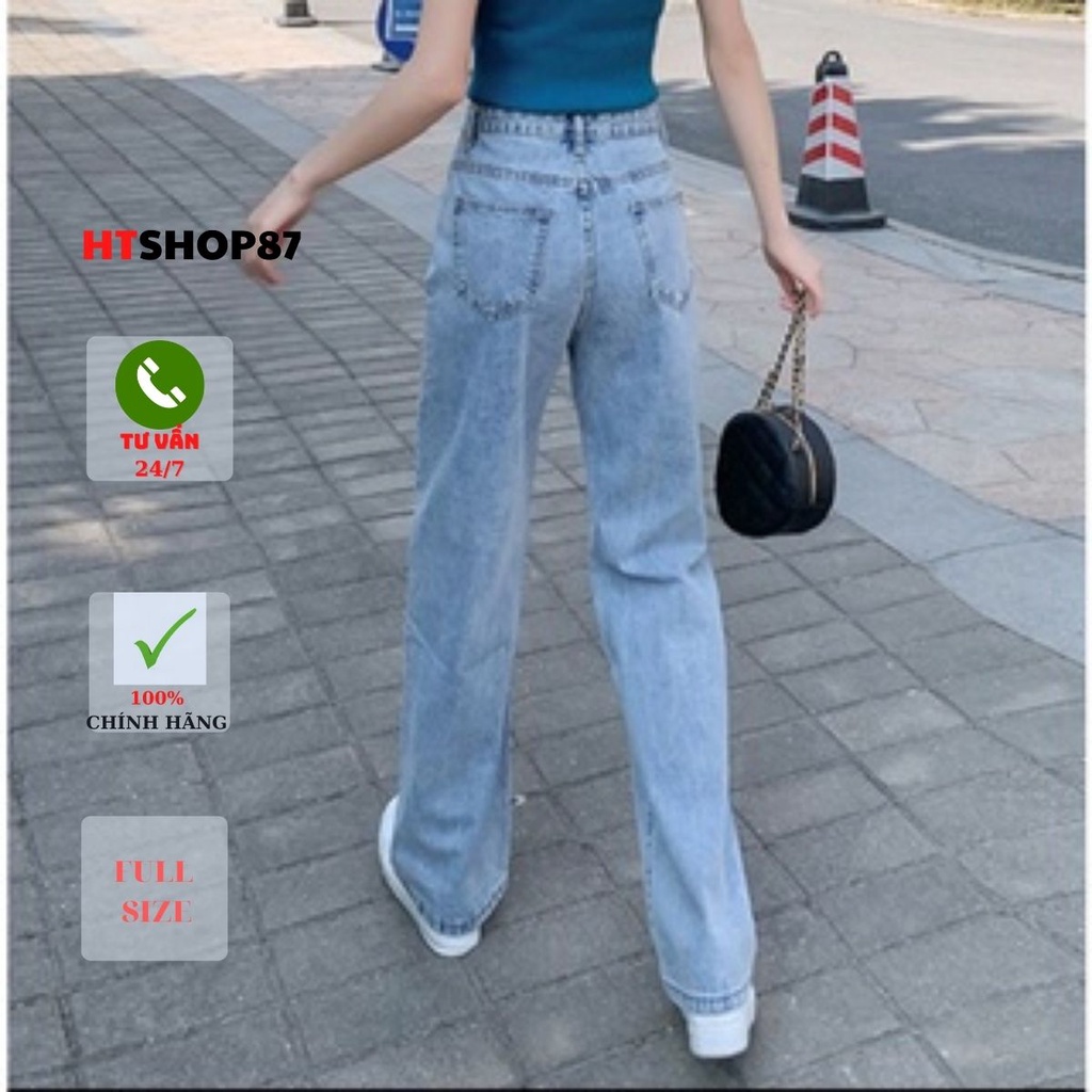 Quần bò jean nữ ống  suông  Hàn Quốc mẫu mới nhất 2022 HTJEAN87 | BigBuy360 - bigbuy360.vn
