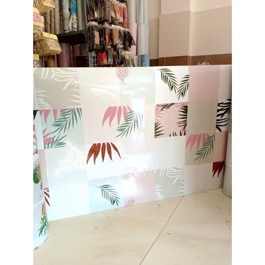 Decal dán bếp tráng nhôm cách nhiệt lá dương sỉ khổ 60cm