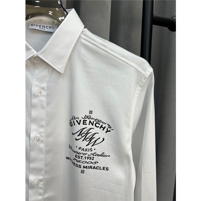 Áo Sơ Mi Cotton Dài Tay In Chữ Thời Trang Nam Mới 2022 Size M-4XL