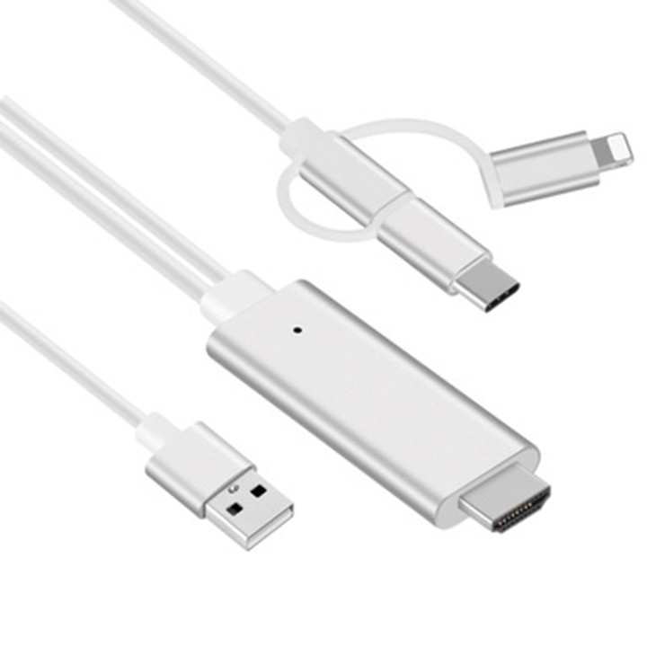 Cáp chuyển HDMI qua USB đa năng (TypeC, Iphone, Android)- Bảo hành 1 đổi 1