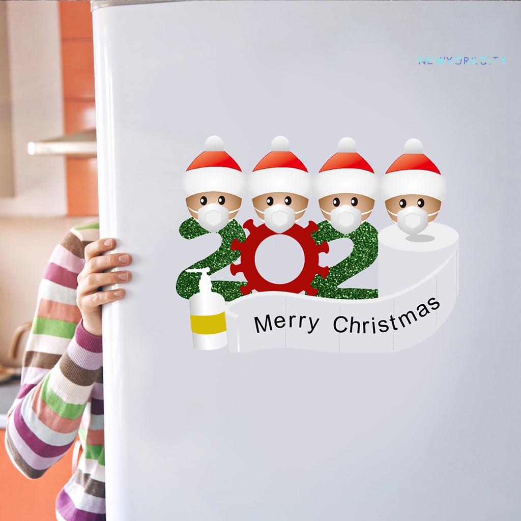 Sticker PVC Dán Tường Chống Thấm Nước Họa Tiết Giáng Sinh Dễ Thương Bắt Mắt