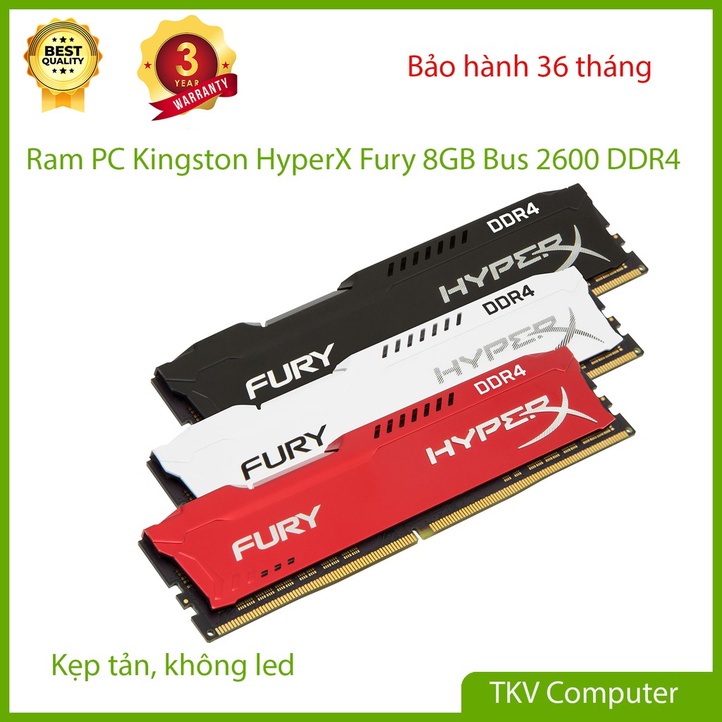 RAM Kingston HyperX Fury 8GB DDR4 Bus 2666 MHz - Bảo hành 36 tháng
