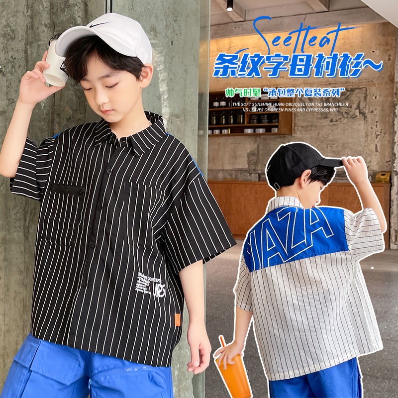 Bộ Áo Sơ Mi cotton Mỏng + Quần Dài Phong Cách Phương Tây Thời Trang Mùa Hè Hàng Mới Dành Cho Bé Trai Bé Gái 2022