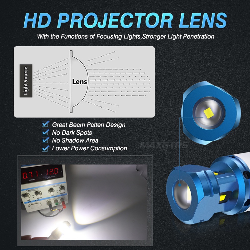 Bộ 2 bóng đèn LED Canbus MAXGTRS 2000Lm T15 W16W siêu sáng không lỗi 1860 912 921 màu trắng