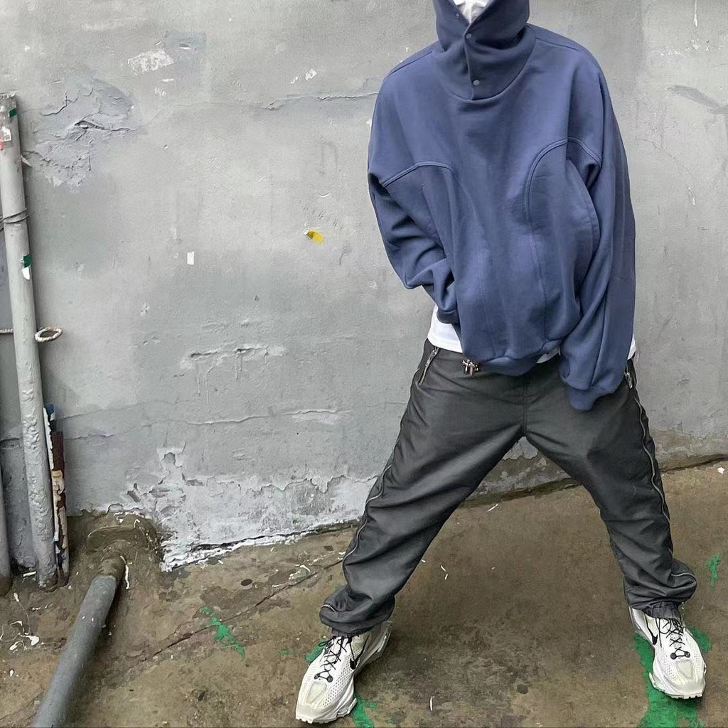 Bán Chạy!F &amp; X Áo Khoác Hoodie oversize Màu Trơn Phong Cách Đường Phố Thời Trang Xuân Thu Cho Nam