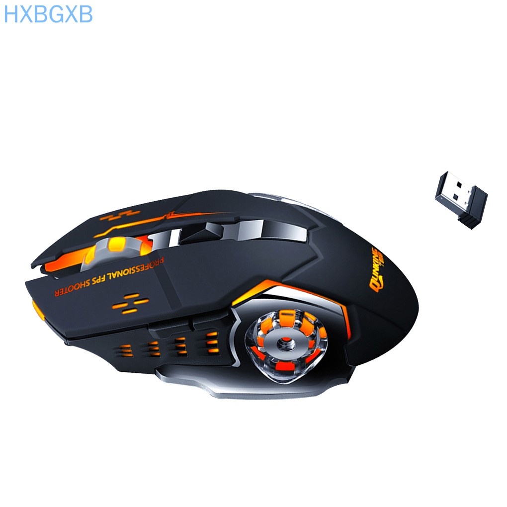 Chuột Máy Tính Không Dây 7 Màu 2.4g 6 Nút Bấm Dùng Để Chơi Game