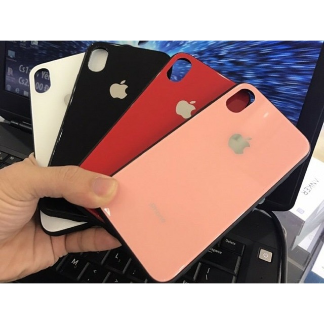 Ốp lưng Kính iPhone 6/7/6Plus/7Plus/8Plus mặt sau bằng kính cao cấp