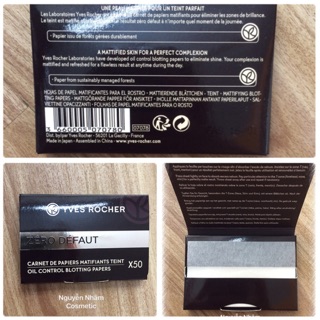 Giấy Thấm Dầu Yves Rocher