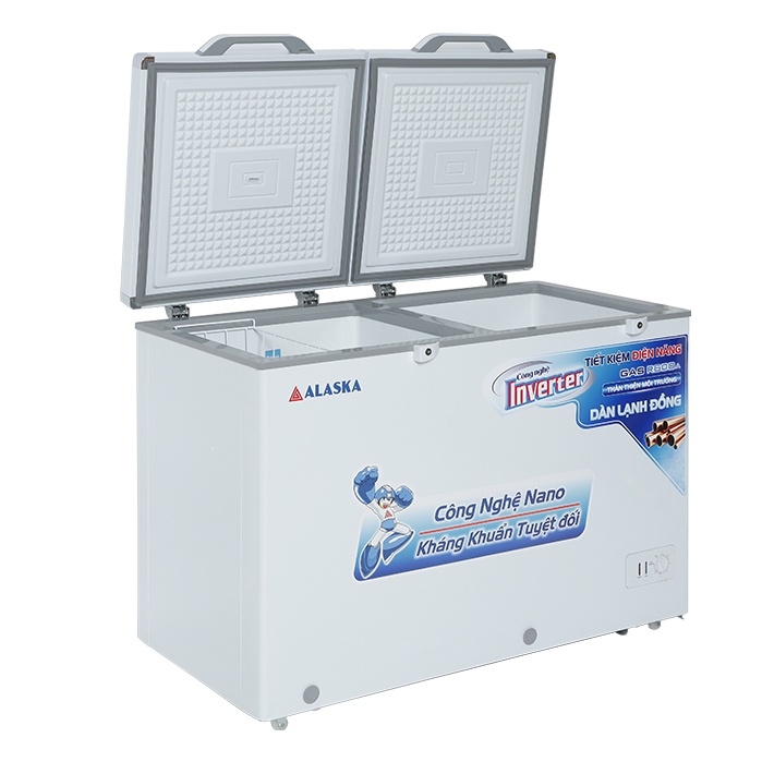 BCD 4568CI --MIỄN PHÍ CÔNG LẮP ĐẶT -- Tủ đông Alaska Inverter 282 lít BCD 4568CI