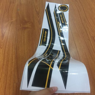 Tem AMG màu vàng đen dán xe SH