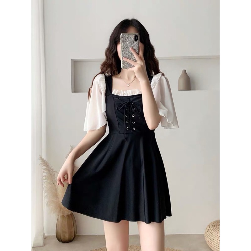 [Có sẵn] Đồ Bơi Bikini Đầm Bơi Váy Bơi Rút Ngực Tay Cánh Tiên ~ Orrin Closet