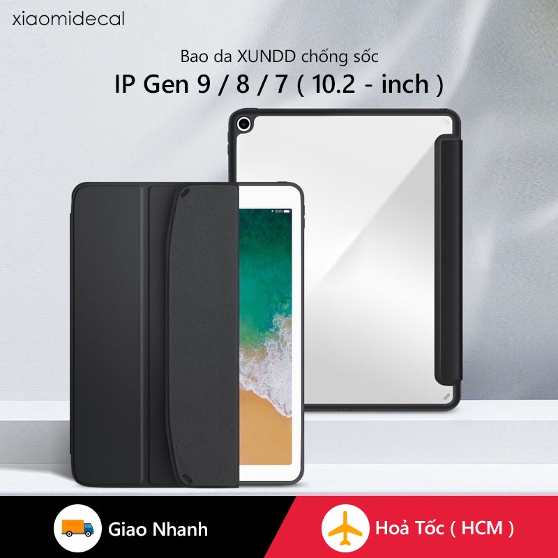 Ốp lưng XUNDD iPad Gen 9 / 8 / 7 ( 10.2-inch, 2021/2020/2019 ) Chống trầy, Chống sốc, Kiểu bao da, Mặt lưng trong