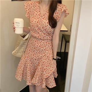 Đầm đắp tà hoa nhí