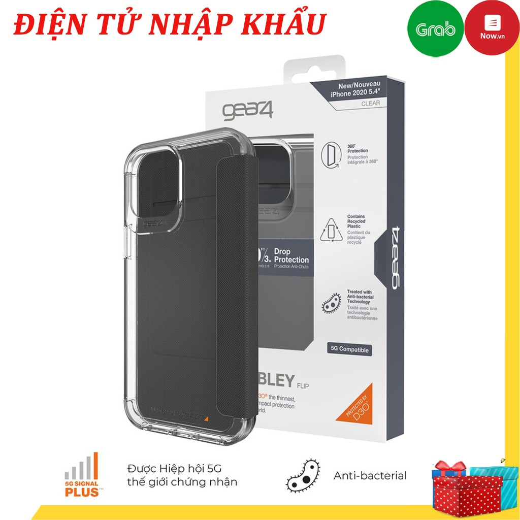 Ốp lưng chống sốc Gear4 D3O Wembley Flip 3m ốp cao cấp cho iPhone 12 Mini/ 12/ 12 Pro/ 12 Pro Max