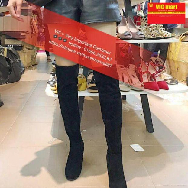 VIC mart_ Boot đùi lót lông phong cách Hàn Quốc ( ảnh thật)