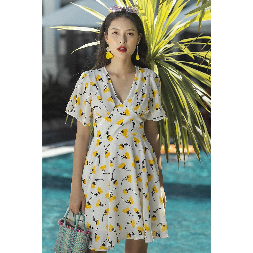 Đầm xòe ngắn tay xòe nhún ngực DEA0201- 20Again | BigBuy360 - bigbuy360.vn