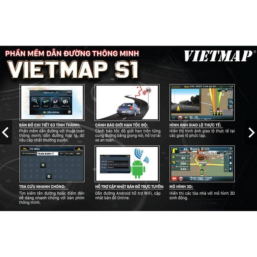 VIETMAP Touch 9100 Pioneer / Bản Đồ Viet Map S1 Android Cho DVD Pioneer