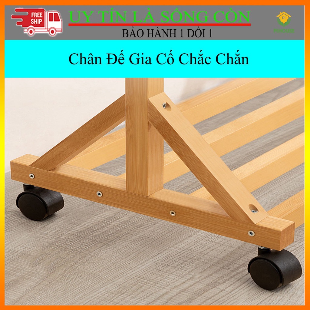 Giá Treo Quần Áo Decor chất liệu gỗ tre, phong cách hiện đại sang trọng [HÀNG CAO CẤP]