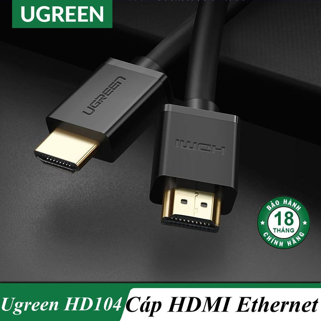 Cáp HDMI 1M - 5M hỗ trợ Ethernet + 4k 2k HDMI Cao Cấp Ugreen HD104 - Hàng Chính Hãng