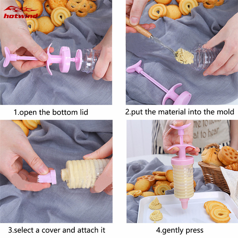 Set 8 Đui Bắt Kem + Ống Bơm Làm Bánh Quy Thiết Kế Tiện Dụng