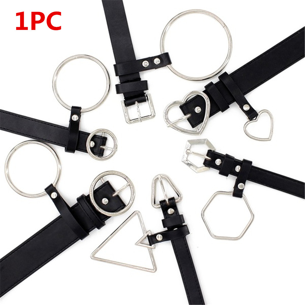 Thắt lưng da PU gài khóa kim loại có thể điều chỉnh cho nữ