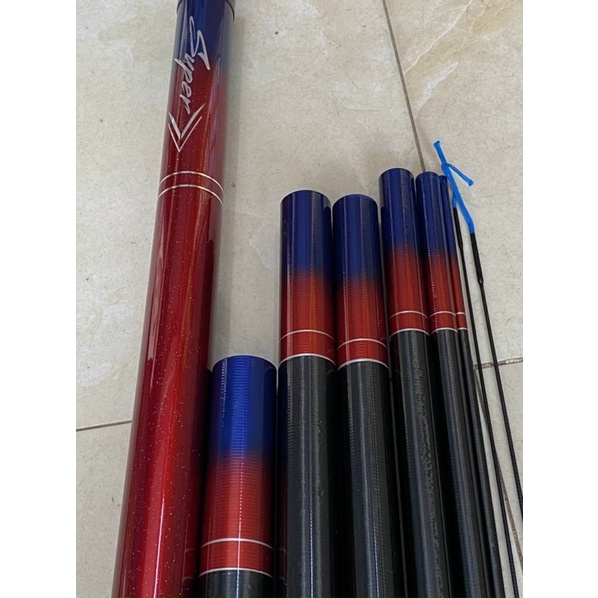 cần câu tay tầm xanh thế hệ thứ 8 ĐỎ CHÍ TÔN cần dài 12m hàng loại 1 cần tải cá 1 đến 20kg + tặng 1 ngọn phụ