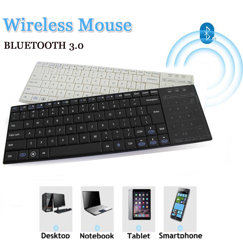 Bàn Phím Bluetooth 3.0 Không Dây Tích Hợp Cảm Ứng Cho Điện Thoại / Máy Tính Bảng / Laptop