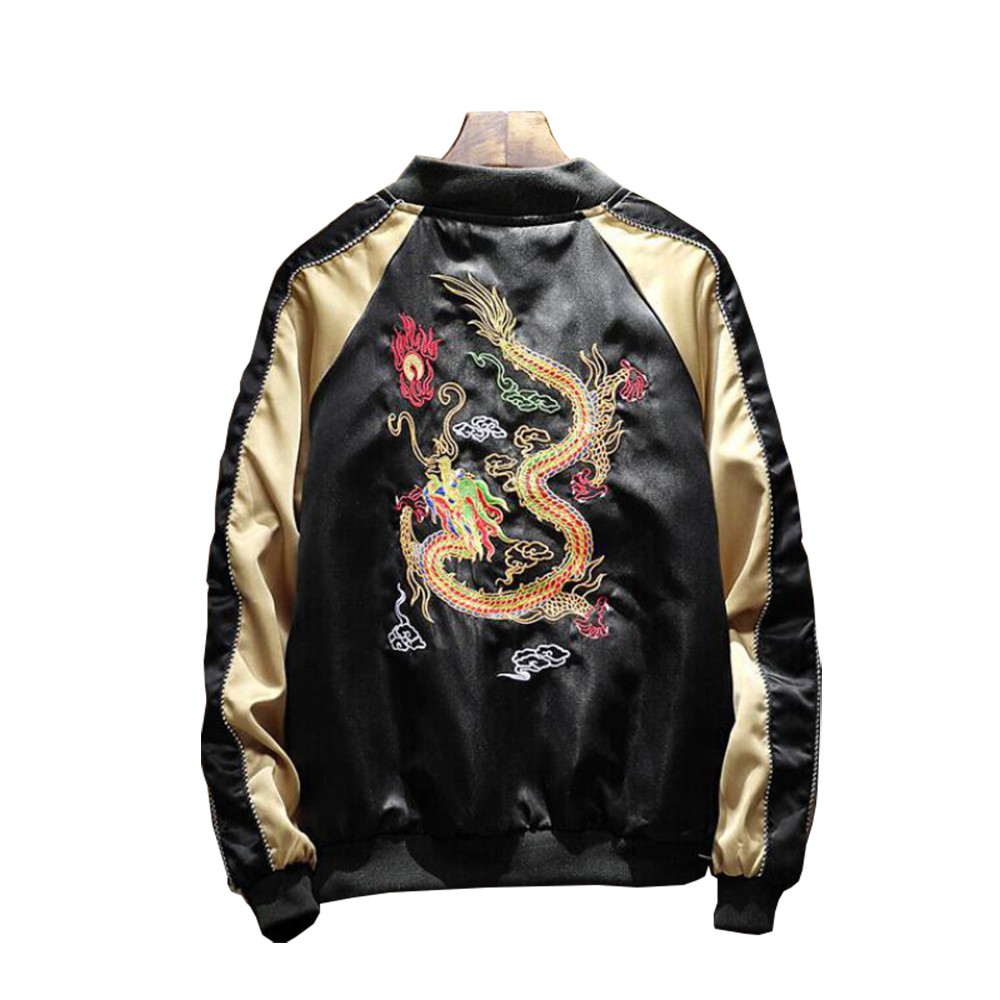 Áo Khoác Nhẹ Nam Nữ Khóa Kéo In Rồng Bay Kiểu Dáng Bomber Trẻ Trung AO KHOAC NAM 9000032