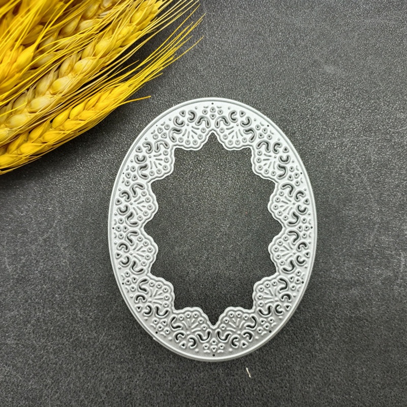 Khuôn Cắt Giấy Kim Loại Hình Oval Xinh Xắn