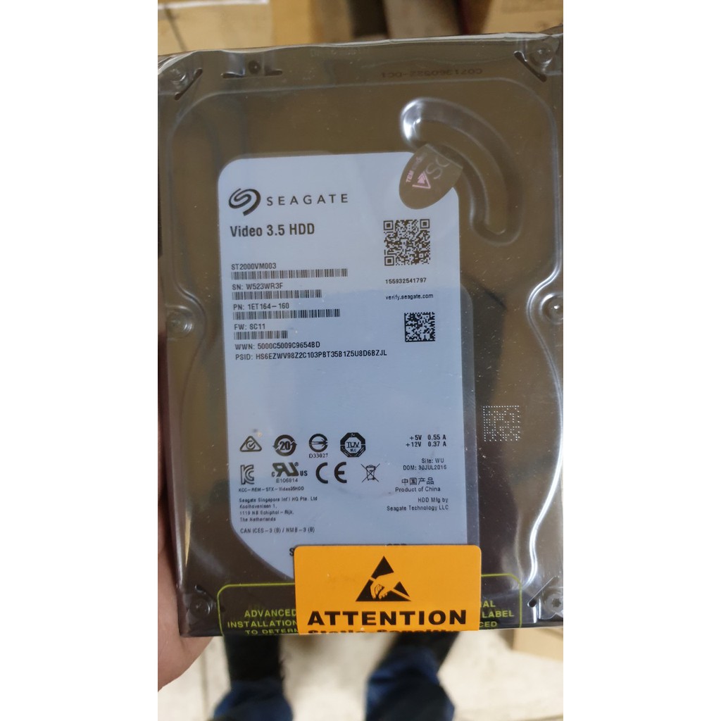 Ổ cứng PC Hdd 2T segate  + Dây sata 3