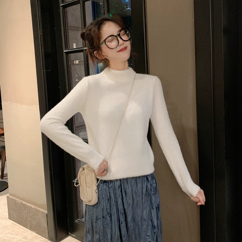 Áo len lông thỏ dáng mỏng siêu mềm mịn ấm áp AO037