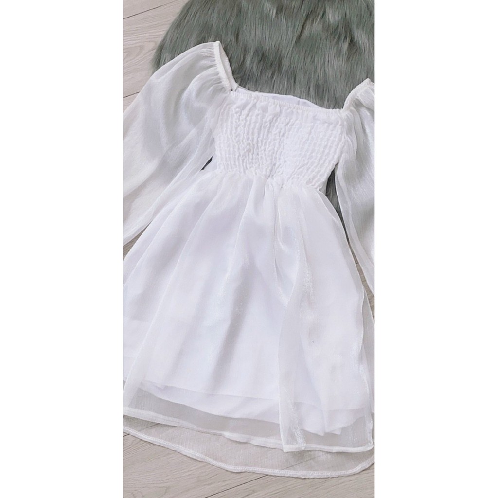 Sét đầm Voan kiến + Quần đùi chất Voan Chuẩn hàng bán shop. Cam Kết Hàng Y Hình ( size từ 40-53kg )