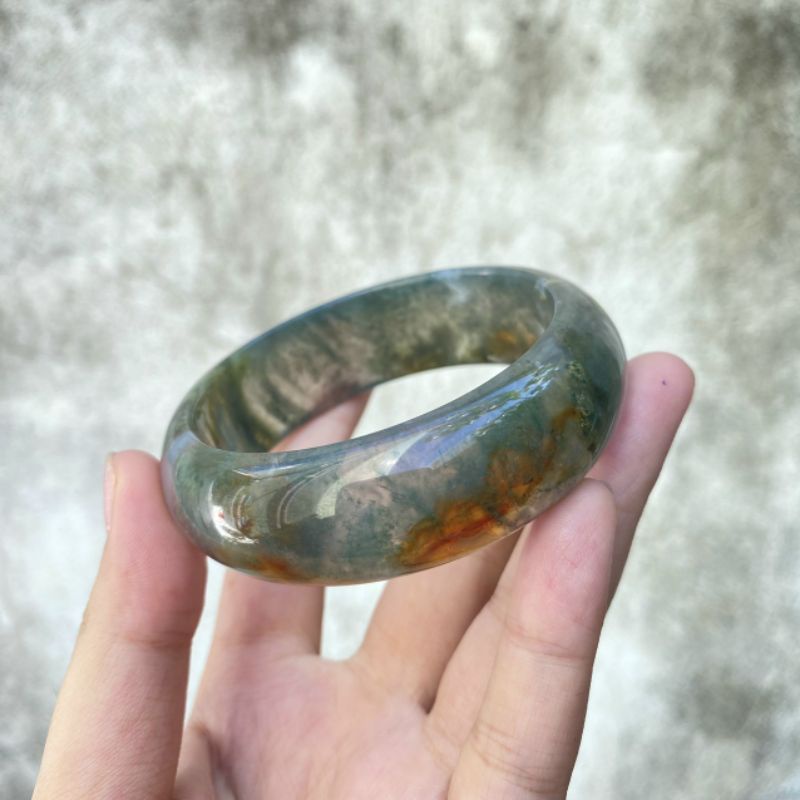 Vòng tay bản liền băng thủy tảo vân vàng