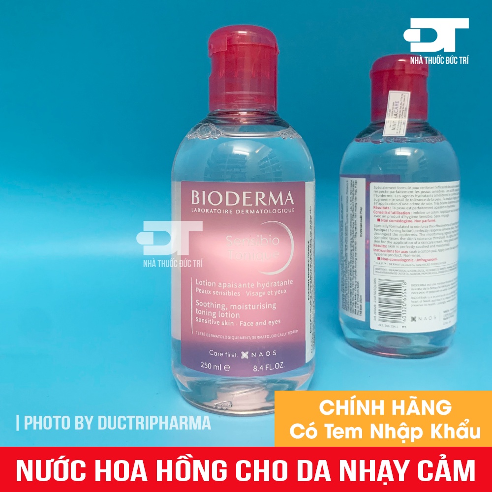 Nước hoa hồng dưỡng ẩm cho da nhạy cảm Bioderma Sensibio Tonique