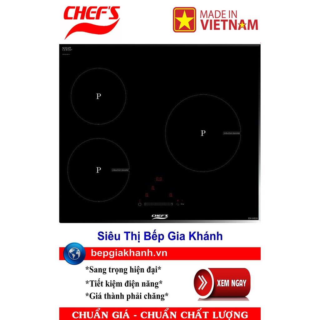 Bếp từ Chefs EH IH535 lắp ráp Việt Nam