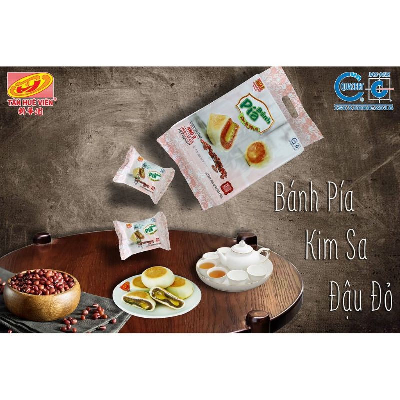 Bánh pía kim sa đậu đỏ Tân Huê viên 1 túi 500g