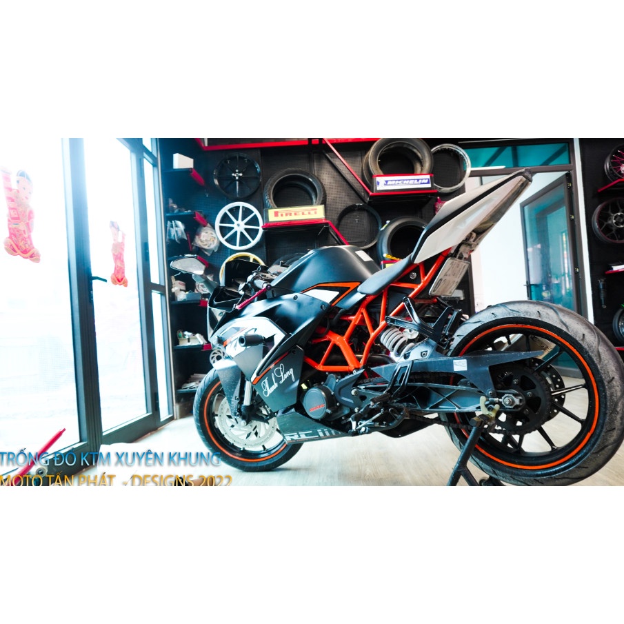 Chống đổ ktm rc 200, chống đổ dàn áo ktm rc 200,rc 250,rc300 m,moto tấn phát