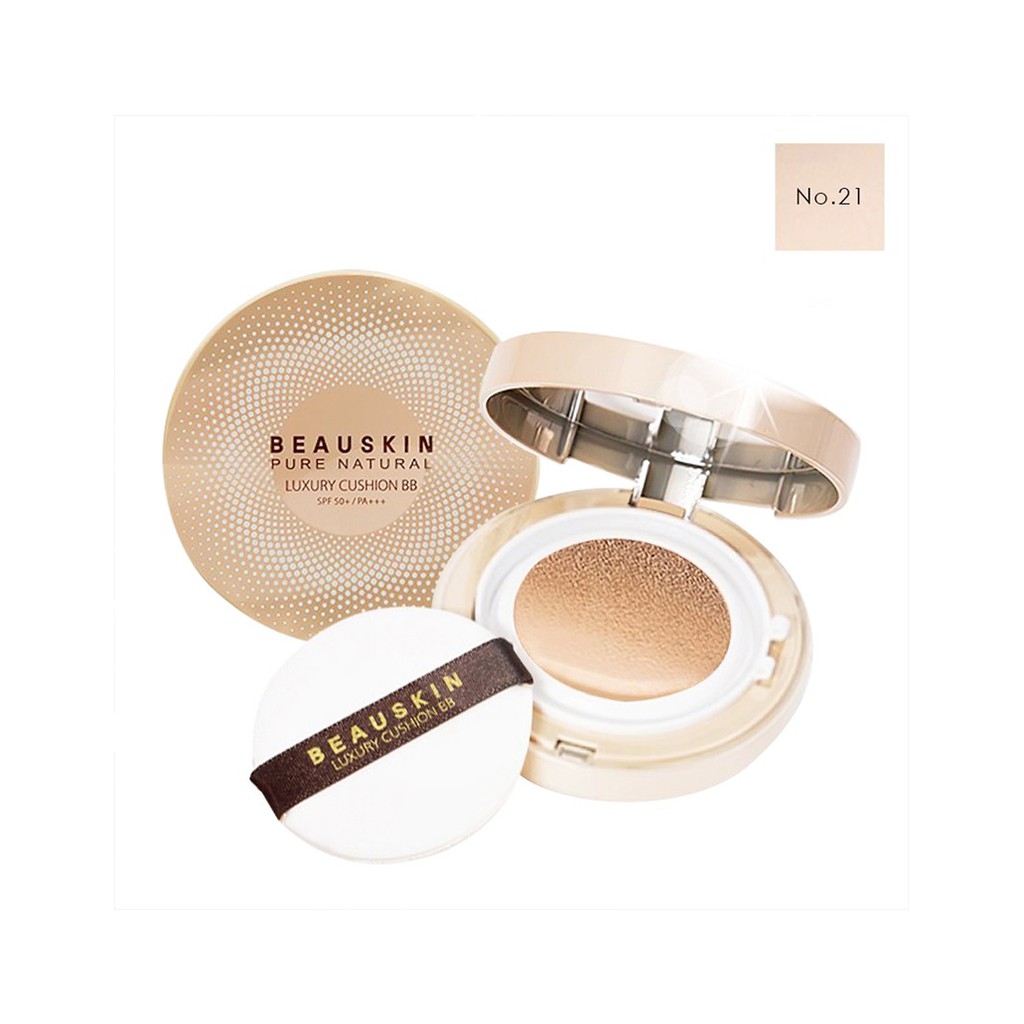 Phấn Nước BEAUSKIN Luxury Cushion BB Mỏng Nhẹ, Che Phủ Tốt, SPF50+/PA+++ BMCU0321110 (Tặng Kèm 01 Lõi) Hộp 11g