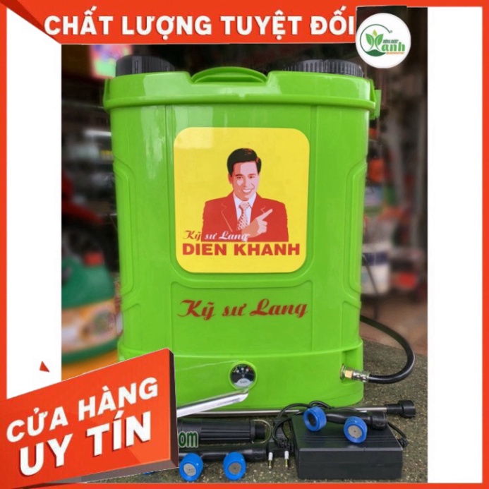 Bình phun thuốc trừ sâu 20L, bình xịt điện tưới cây DIÊN KHÁNH - 12V/12A Bơm đôi, 20 lít - Quà hot - Nhà thuốc An Khang