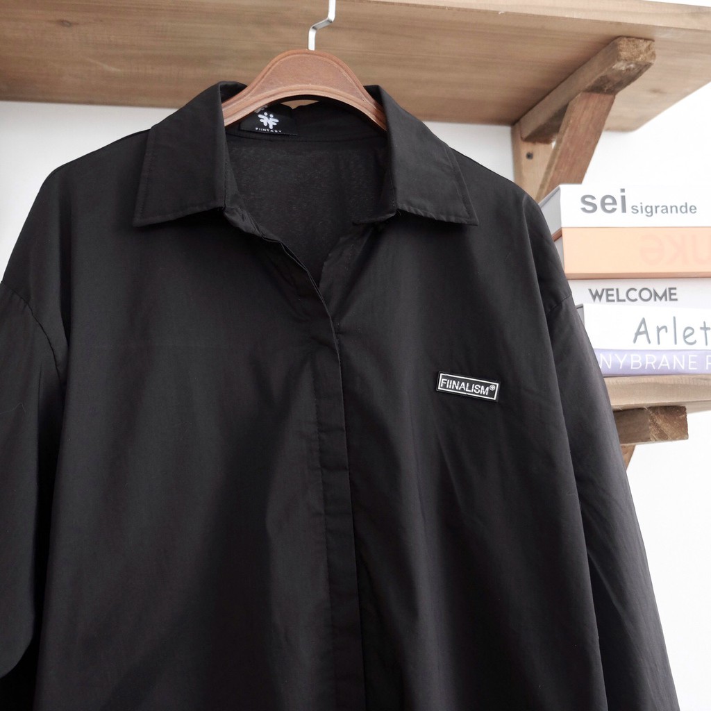 Áo Sơ mi nữ dài tay FIINTASY ENT.666 phong cách Ulzzang Unisex - Made by Toneontone TOT | BigBuy360 - bigbuy360.vn