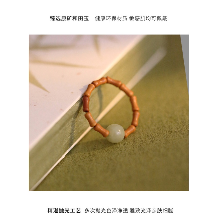 [Hàng Mới] Nhẫn Đính Hạt Óc Chó Phong Cách Dân Tộc