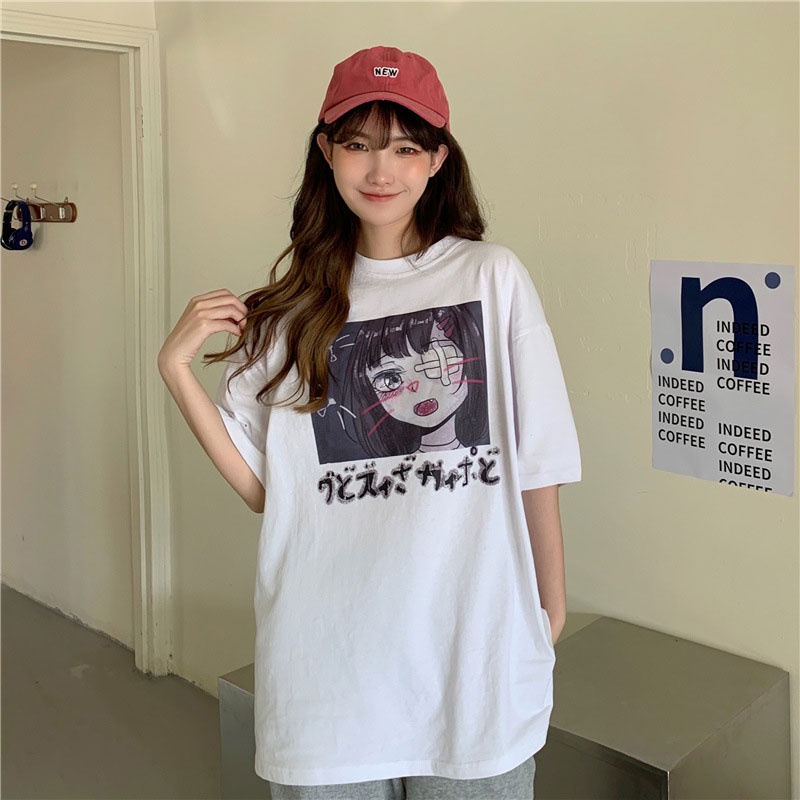 Áo thun XINLANYASHE ngắn tay dáng rộng phong cách hàn quốc cho nữ