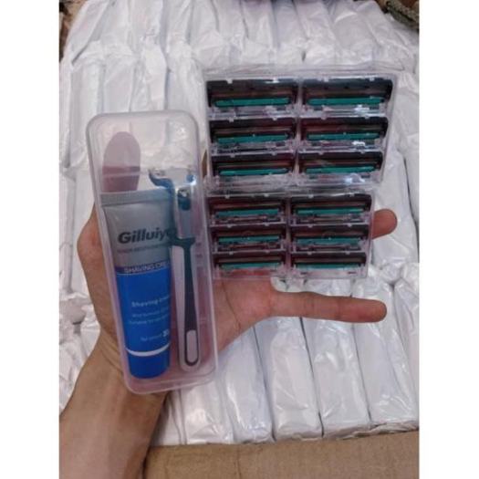 Dùng Cho Nam - Bộ Dao Cạo Râu 30 Lưỡi Kèm 1 Chai Kem Chính Hãng Mới