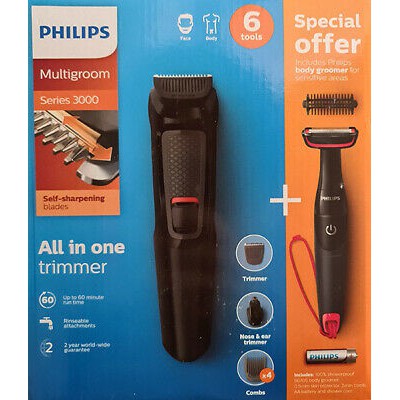 Máy cạo râu, Tông đơ, cắt lông mũi đa năng Philips MG3710/85